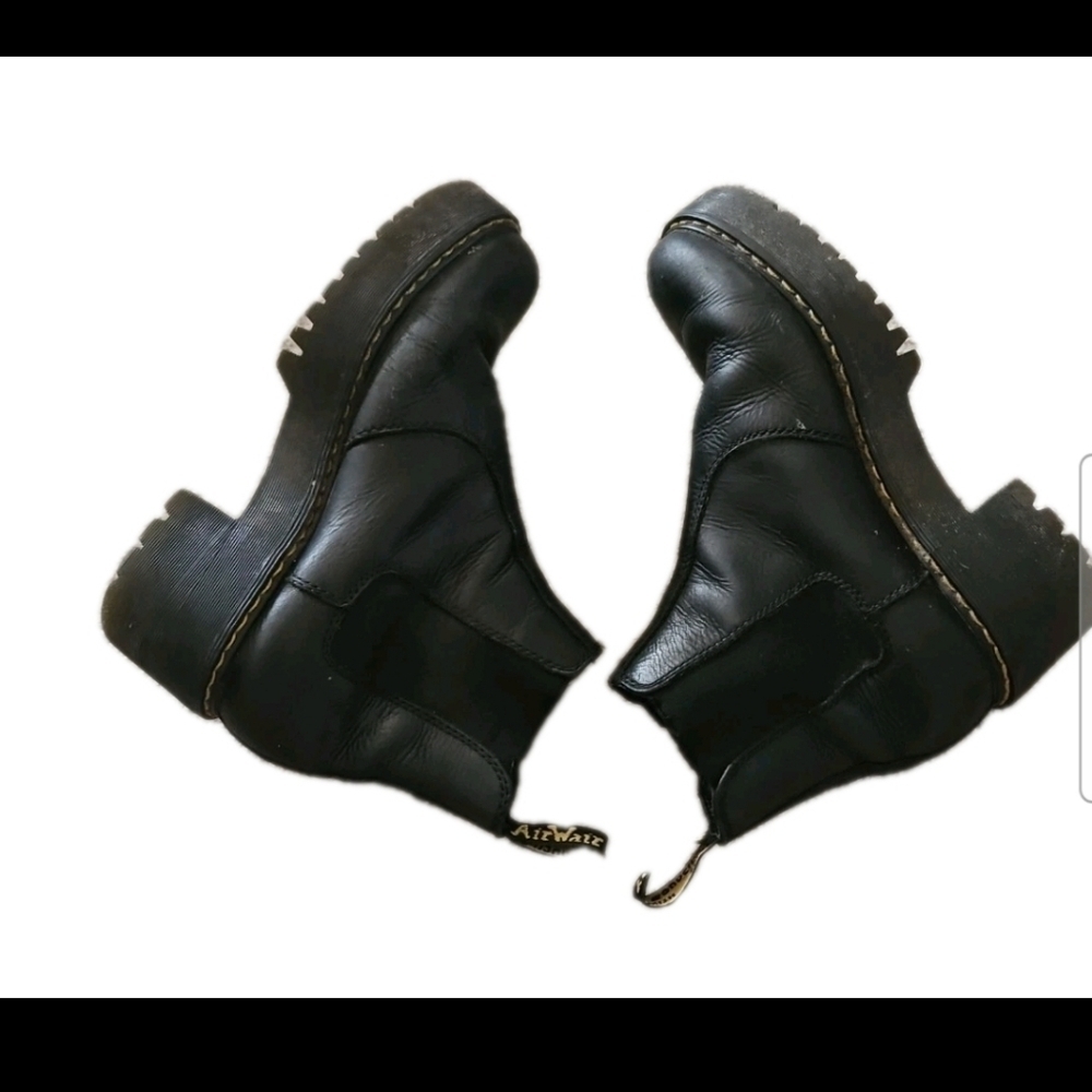 Dr. Marten Black Womens Rometty Wyoming Leather Platform Pull On Chelsea Boots 7 - Picture 9 of 14